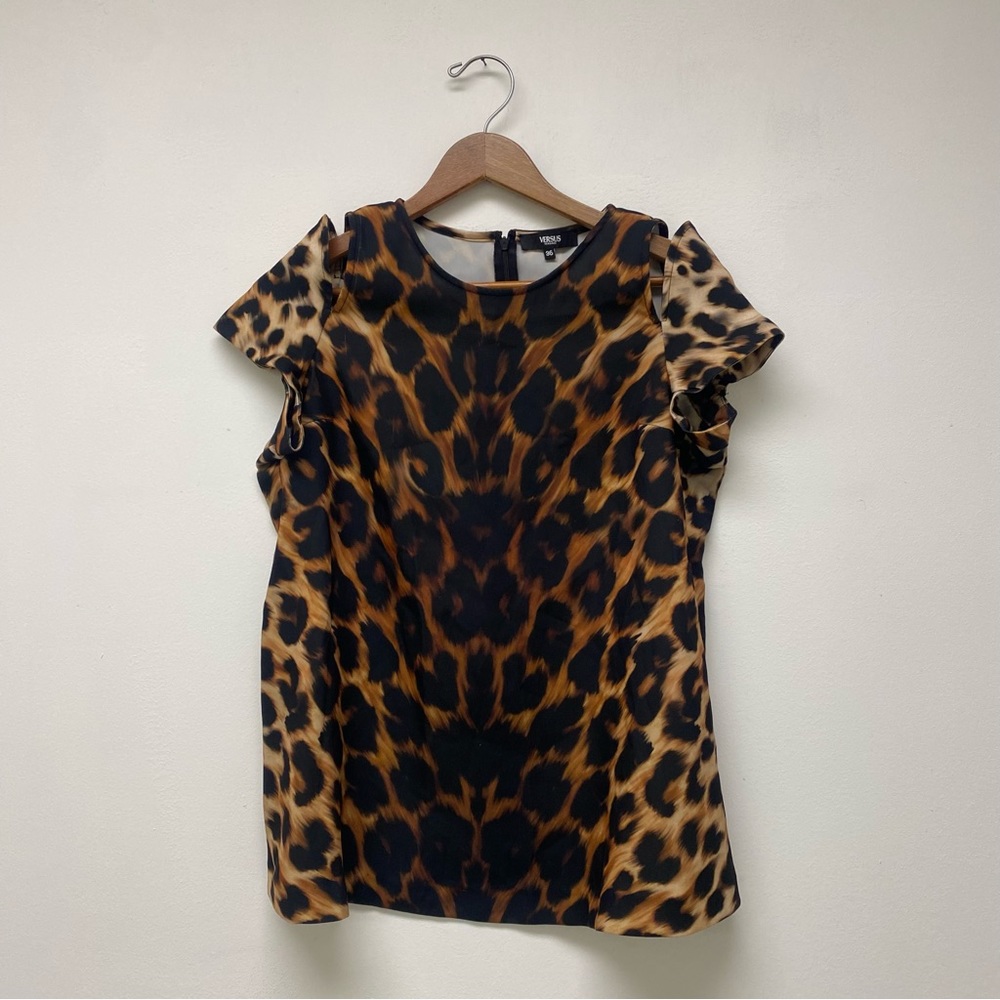 NWOT Versus Versace Leopard Print Blouse